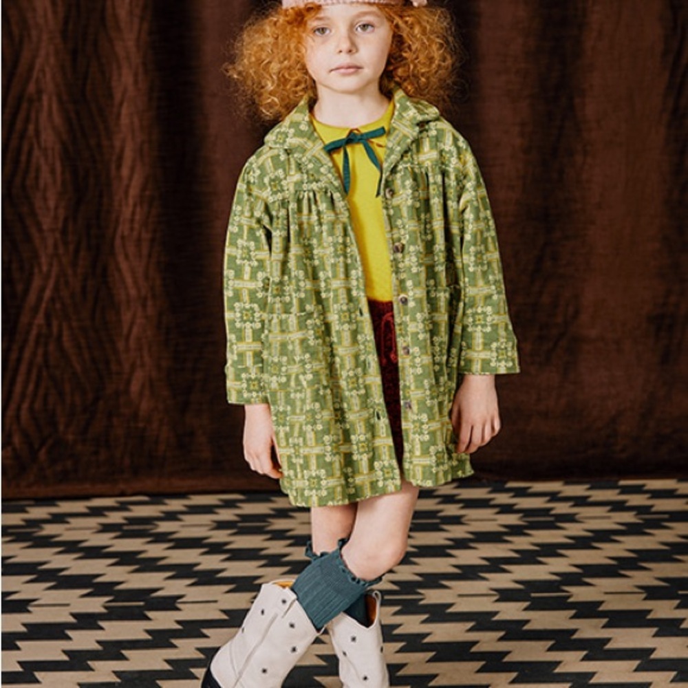 Misha & Puff Smock Coat Basil Railroad 4t